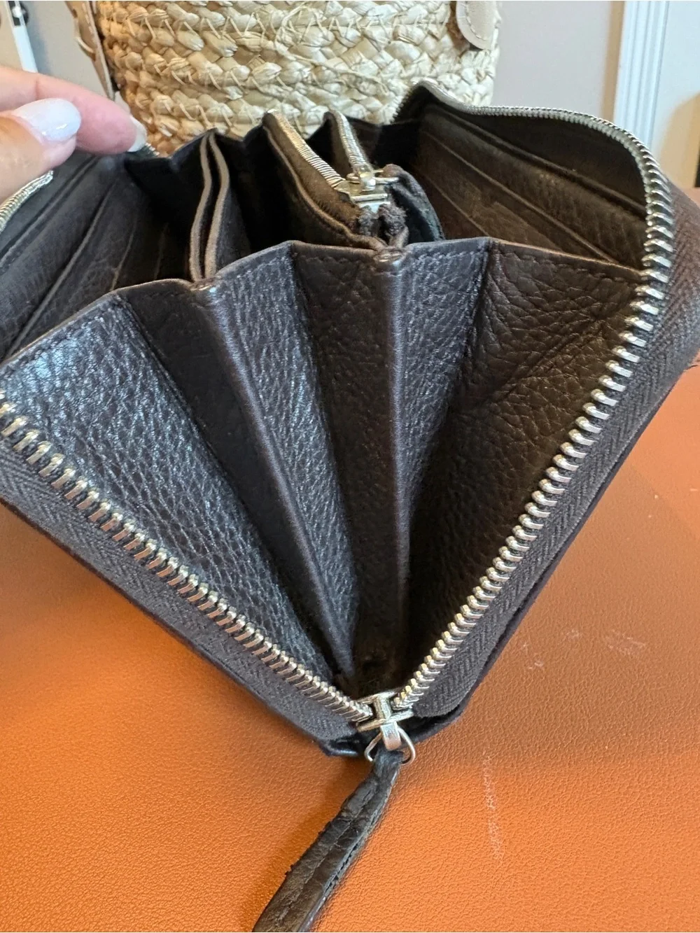 Gucci Dark Brown Leather Zip-Around Wallet